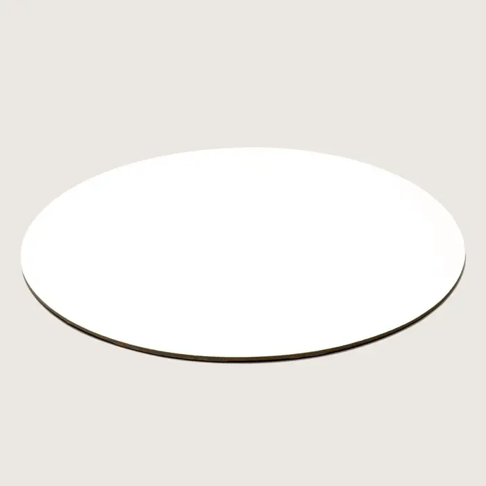 Подложка для торта усиленная, 28 см, золото - белый, 3.2 мм
