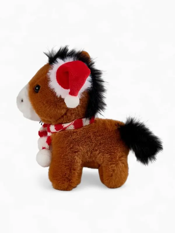 POMPOSHKI мягкая игрушка Лошадка, в шапочке, коричневая POMPOSHKI мягкая игрушка Лошадка, в шапочке, коричневая