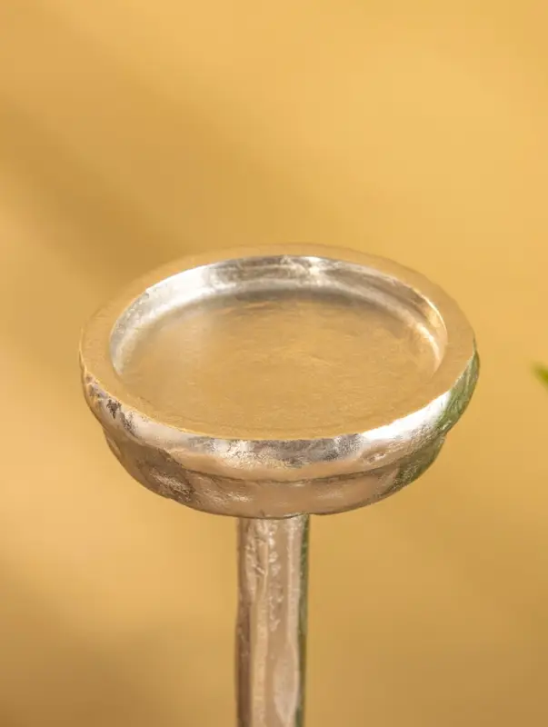 Подсвечник для свечи 9 см «Грэй», 39 см, металл, золото