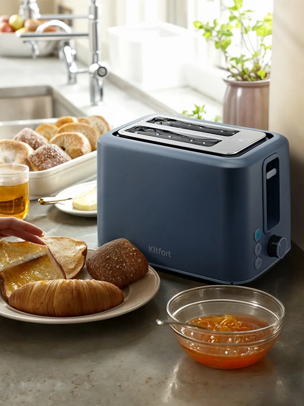 Тостер для хлеба с поддоном для крошек КТ-6874 - 920-1080 Вт Тостер для хлеба с поддоном для крошек КТ-6874 - 920-1080 Вт