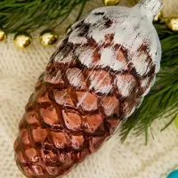 Ёлочные игрушки набор 6 шт. &laquo;Шишки сосновые&raquo;, h=9 см, МИКС