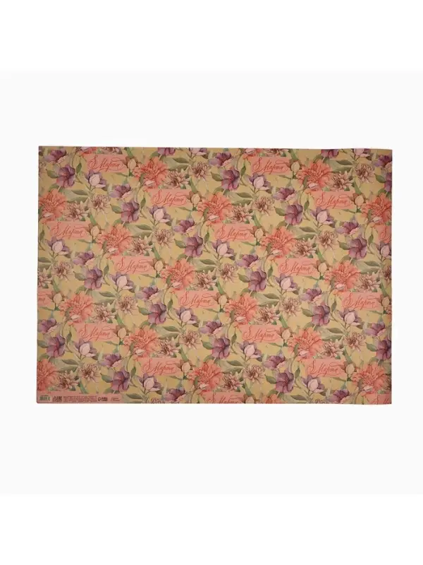 Бумага упаковочная крафт &laquo;8 марта&raquo;, 50&times;70 см