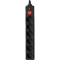 Сетевой фильтр Buro 600SH-1.8-B 1.8м (6 розеток) черный