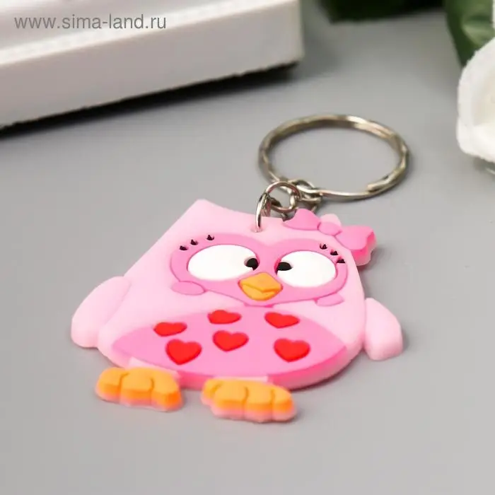 Брелок резина  Брелок резина "Совята смешные" МИКС 4,7х4,6 см