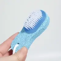 Пемза для педикюра с щёткой, с подвесом, 11 см, в коробке, МИКС