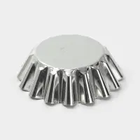 Форма для выпечки классическая, d=17.6 см, h=5.6 см, высокая, жесть, серебристая