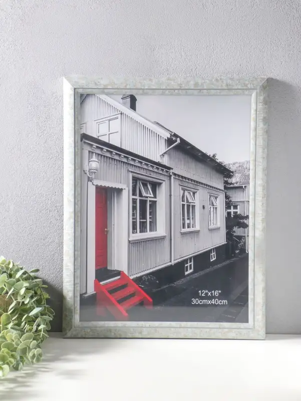 Фоторамка пластик 30х40 см "Марокканская мозаика" оттенки голубого 46х36х2 см