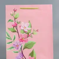 Пакет подарочный "Нежный комплимент" ламинированный 26 х 12 х 32 см