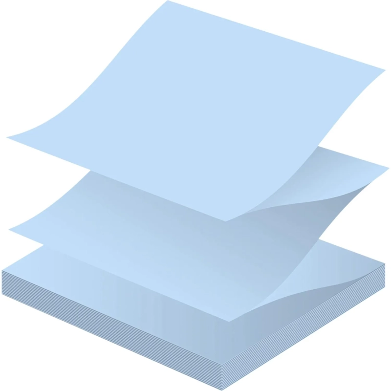 Стикеры Z-сложения ATTACHE с клеев.краем Z-блок 76х76 голубой 100л