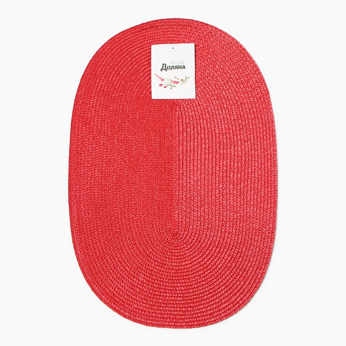 Салфетка сервировочная Доляна  "Овал", цв.красный, 45*30 см