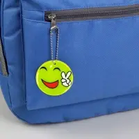 Светоотражающий элемент &laquo;Смайлик-мир&raquo;, двусторонний, d=5 см, цвет жёлтый