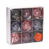 Ёлочные игрушки &laquo;Мелодия&raquo;, шары новогодние, d=6 см, набор 9 шт., диско ассорти, МИКС