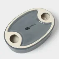 Аксессуары для ванной SAVANNA &laquo;Бэкки&raquo;, 3 предмета, мыльница, дозатор для мыла 400 мл, стакан, серо-голубые