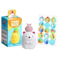 Игрушка - сюрприз Funny Box &laquo;Зверята&raquo;: фигурка, наклейки, МИКС