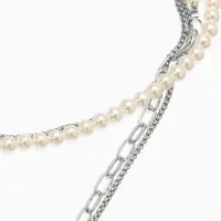 Бодичейн женская «Сердце на цепочке» с бусинами, 135 см, белый в серебре Бодичейн женская «Сердце на цепочке» с бусинами, 135 см, белый в серебре