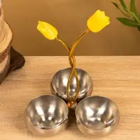 Менажница "Тюльпаны" 17х17х28 см, нержавеющая сталь