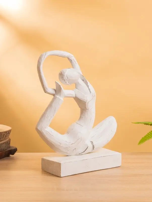 Сувенир  Сувенир "Йога" дерево 25х10х35 см, цв. белый