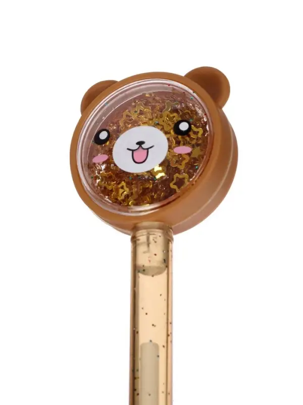 Ручка-прикол Calligrata &laquo;Блеск мишка&raquo;, чёрный стержень, гелевая, МИКС