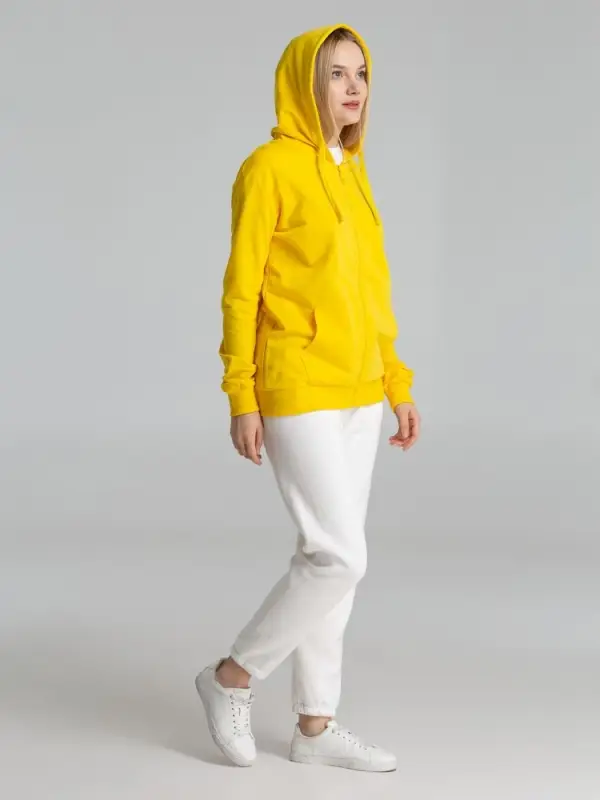 Толстовка на молнии с капюшоном Siverga 2.0, желтая, размер XS
