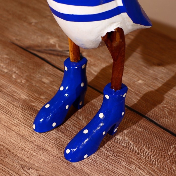 Сувенир "Утка в синем" дерево 45 см