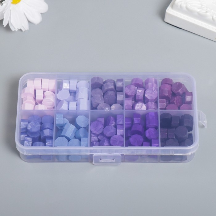 Набор сургуча Набор сургуча "Оттенки фиолетового" матовый+перламутр 10 цветов 12,7х6,5х2 см