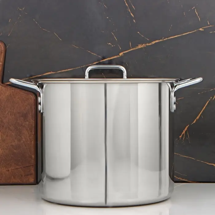 Кастрюля Катунь &laquo;Общепит&raquo;, 15 л, d=30 см, h=23 см, с крышкой, капсульное дно, нержавеющая сталь, хромированная