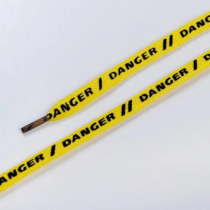 Шнурки Danger 110х1см, жёлтые