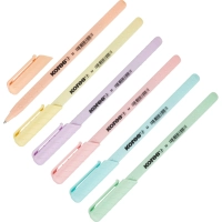 Набор шариковых ручек неавт. Kores 6 цв,масл,синие 6шт/уп 37066