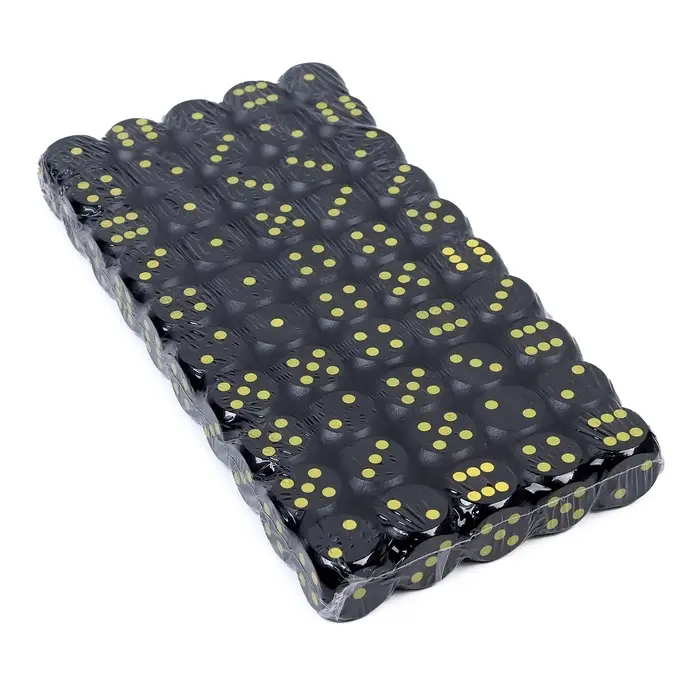 Кубики игральные, 2.5&times;2.5 см, набор 50 шт., черные