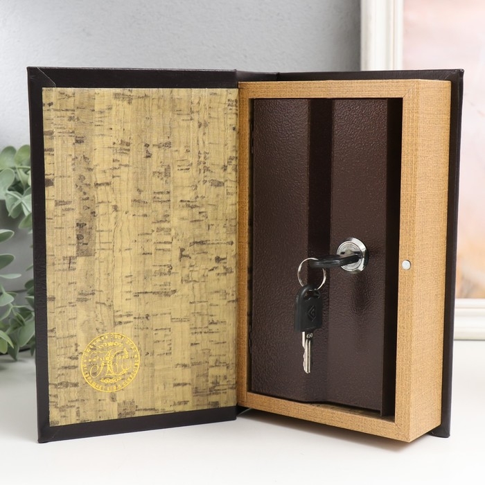 Сейф-книга дерево кожзам Сейф-книга дерево кожзам "Русские народные сказки" 21х13х5 см