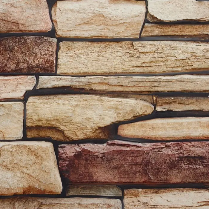 Стеновая панель ПВХ &laquo;Сланец натуральный&raquo;, 966&times;484 мм, цвет коричневый