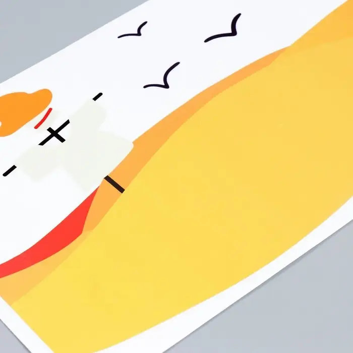 Наклейка пластик интерьерная цветная  Наклейка пластик интерьерная цветная "Пшеничные поля" 24х60 см