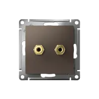 Аудиорозетка ATLASDESIGN двухместная мокко
