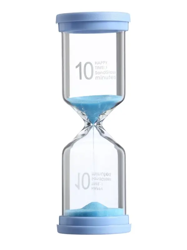 Часы песочные Happy time, на 10 минут, 12.5&times;4 см, голубые