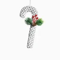 Ёлочная игрушка &laquo;Леденец &raquo; блеск, 7&times;15 см, белый