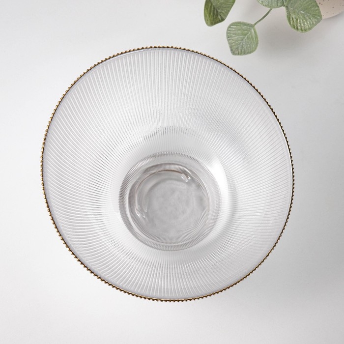 Салатник стеклянный «Орион», 1,7 л, d=22 см, цвет перламутровый Салатник стеклянный «Орион», 1,7 л, d=22 см, цвет перламутровый