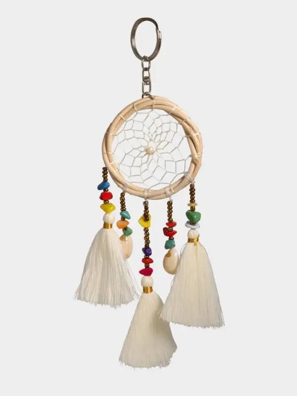 Брелок Брелок "Ловец снов" 17 см, цв. белый