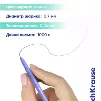 Ручка шариковая ErichKrause Neo Pastel Pearl, узел 0.7 мм, синяя, МИКС