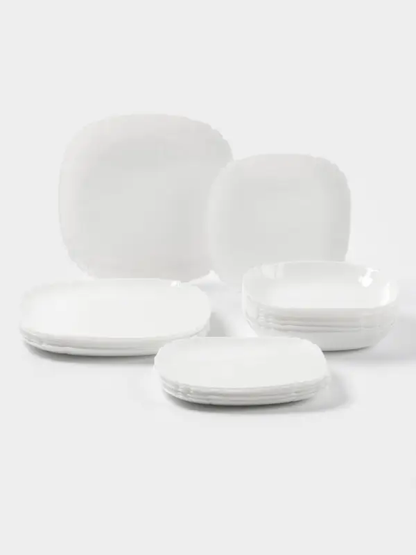 Столовый сервиз Luminarc LOTUSIA, 18 предметов, стеклокерамика, белый