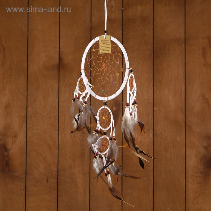 Ловец снов Ловец снов "Пять колец" белый 25х0,5х50 см