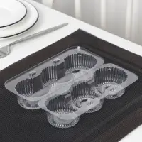 Контейнер пластиковый одноразовый с неразъёмной крышкой, 19.4&times;7.9&times;6.8 см, внутренние размеры 5&times;6 см, цвет прозрачный