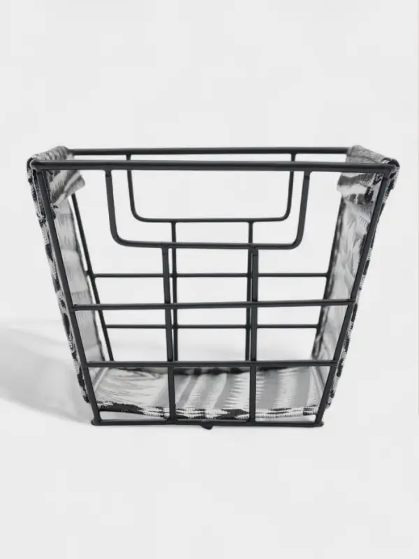 Корзина для хранения Доляна &laquo;Марокко&raquo;, 25&times;15&times;11.5 см, чёрная