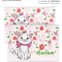 Альбом для рисования на скрепке, А4, 40 листов, 90 г/м&sup2;, 2 штуки, &laquo;Коты аристократы&raquo;