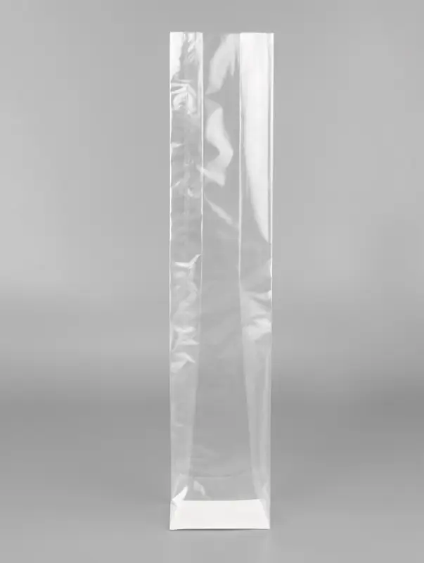 Пакет с жестким дном, прозрачный, 11&times;7&times;53 см