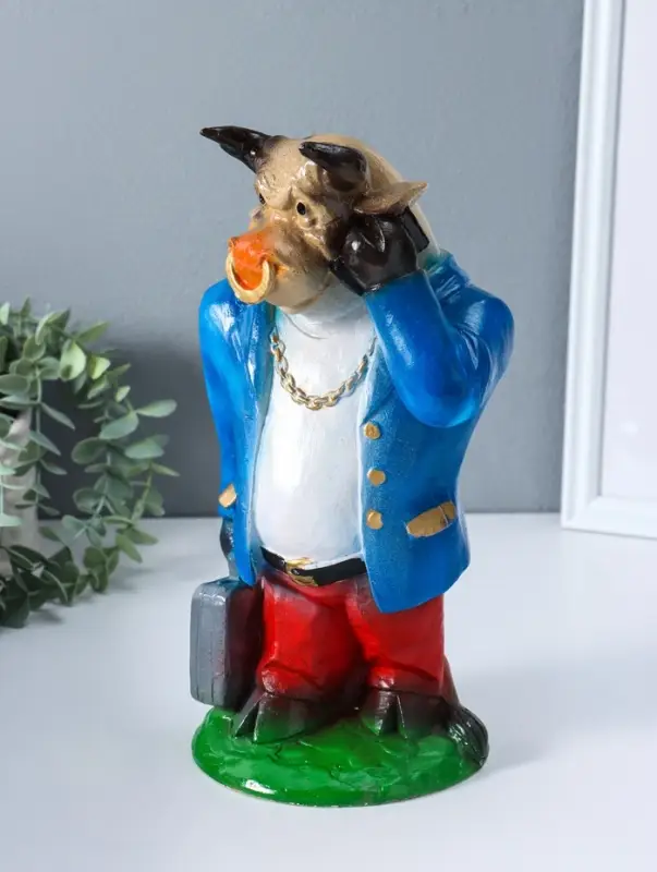 Копилка для денег &laquo;Бык Дипломат&raquo;, цветной, 28&times;14&times;12 см