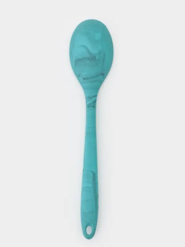 Ложка гарнирная Доляна &laquo;Парус&raquo;, силикон, 20.5 см, голубая