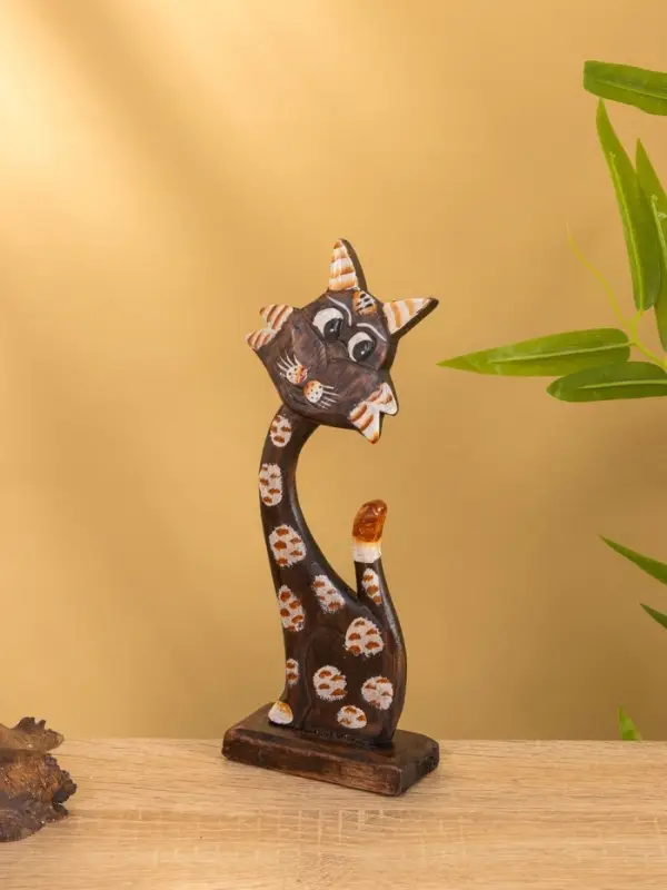 Сувенир на подставке «Киса», 25-27 см, дерево, МИКС