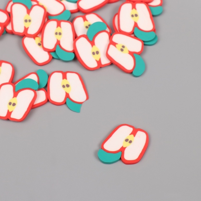 Декор для творчества Декор для творчества "Яблочки красные в разрезе" набор 20 гр 0,3х1,9х1,9 см