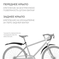 Набор крыльев 24-26", пластик, чёрный