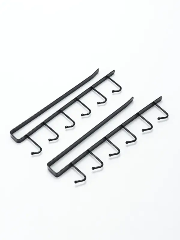 Держатель кухонный подвесной Доляна, на 6 предметов, 1.5&times;26&times;7 см, чёрный